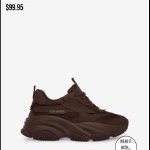 NWT Steve Madden sneakers dark brown size 7.5